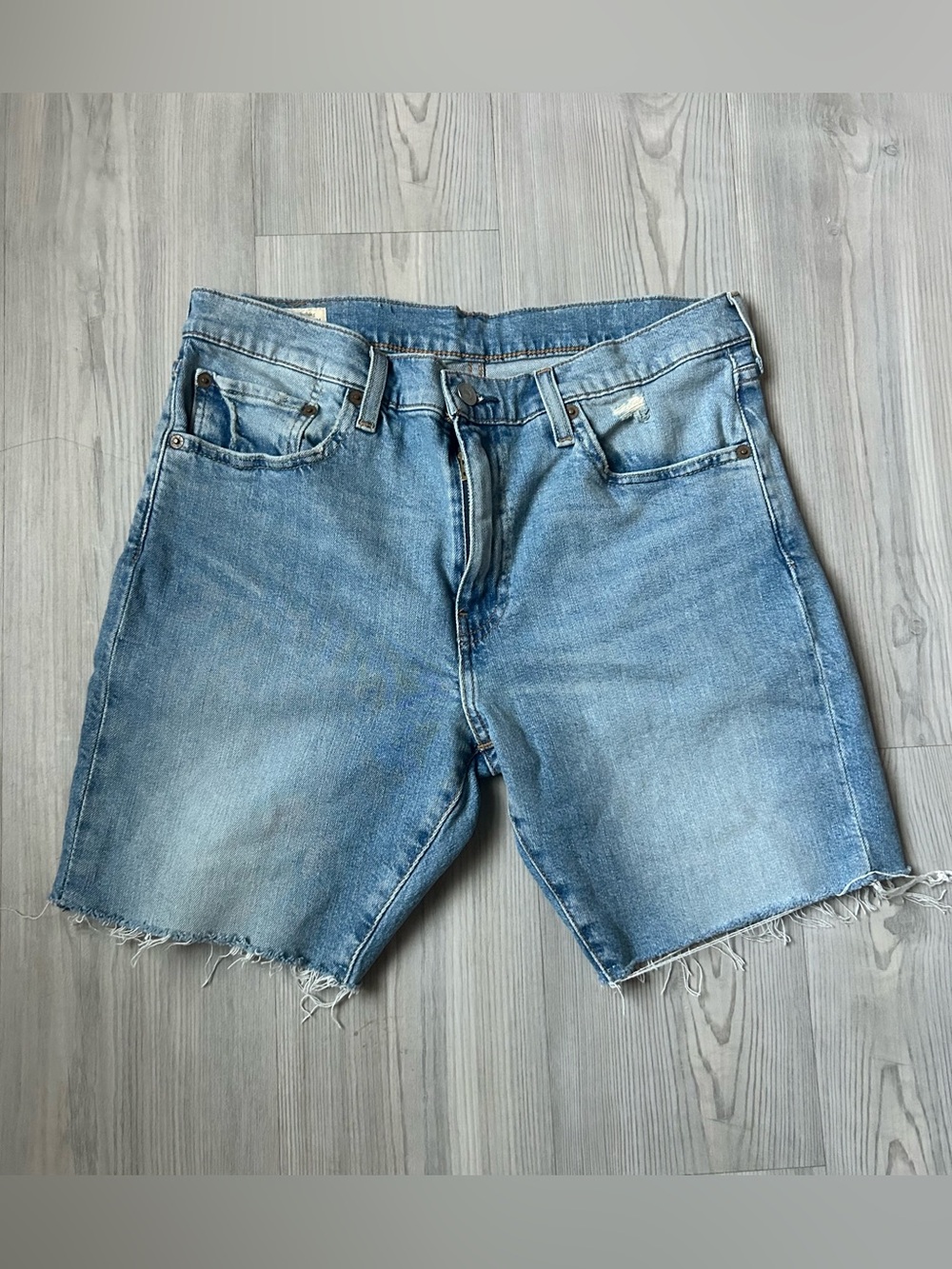 Levi's Light Blue Cutoff Denim Shorts